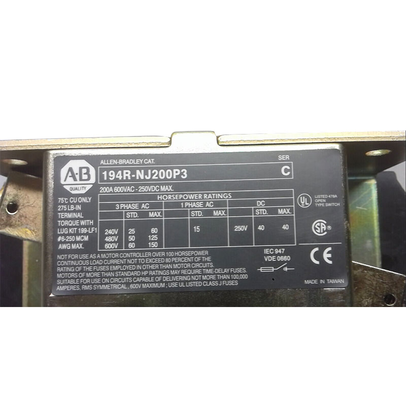 194R-NJ200P3 Allen-Bradley 194R-NJ200P3