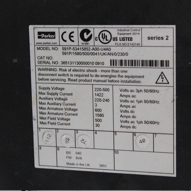 Parker 591P-53415852-A00-U4A0